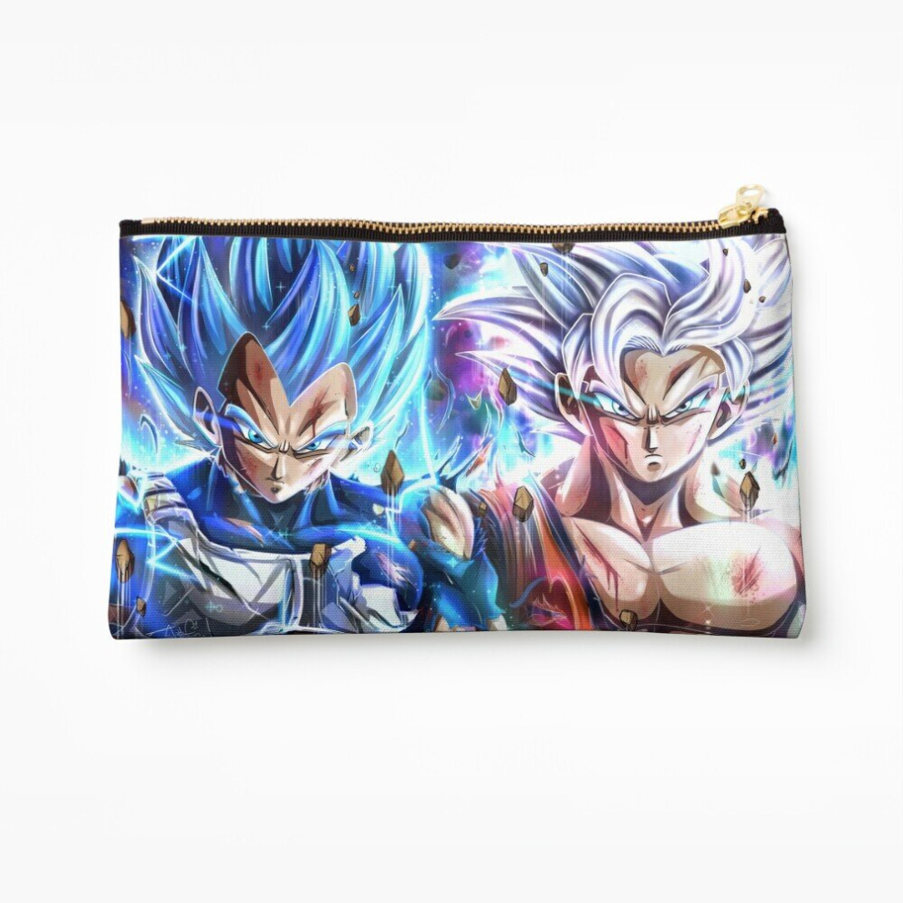 Whibos Makeup Bag Vegeta And Goku Power Up Cosmetic Organizer Tyvek Paper Bags Zipper Pouch