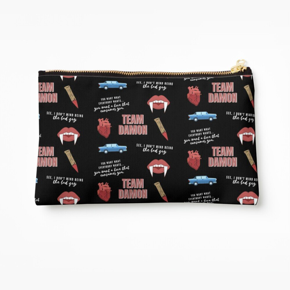 Whibos Makeup Bag Team Damon Vampire Pack Cosmetic Organizer Tyvek Paper Bags Zipper Pouch