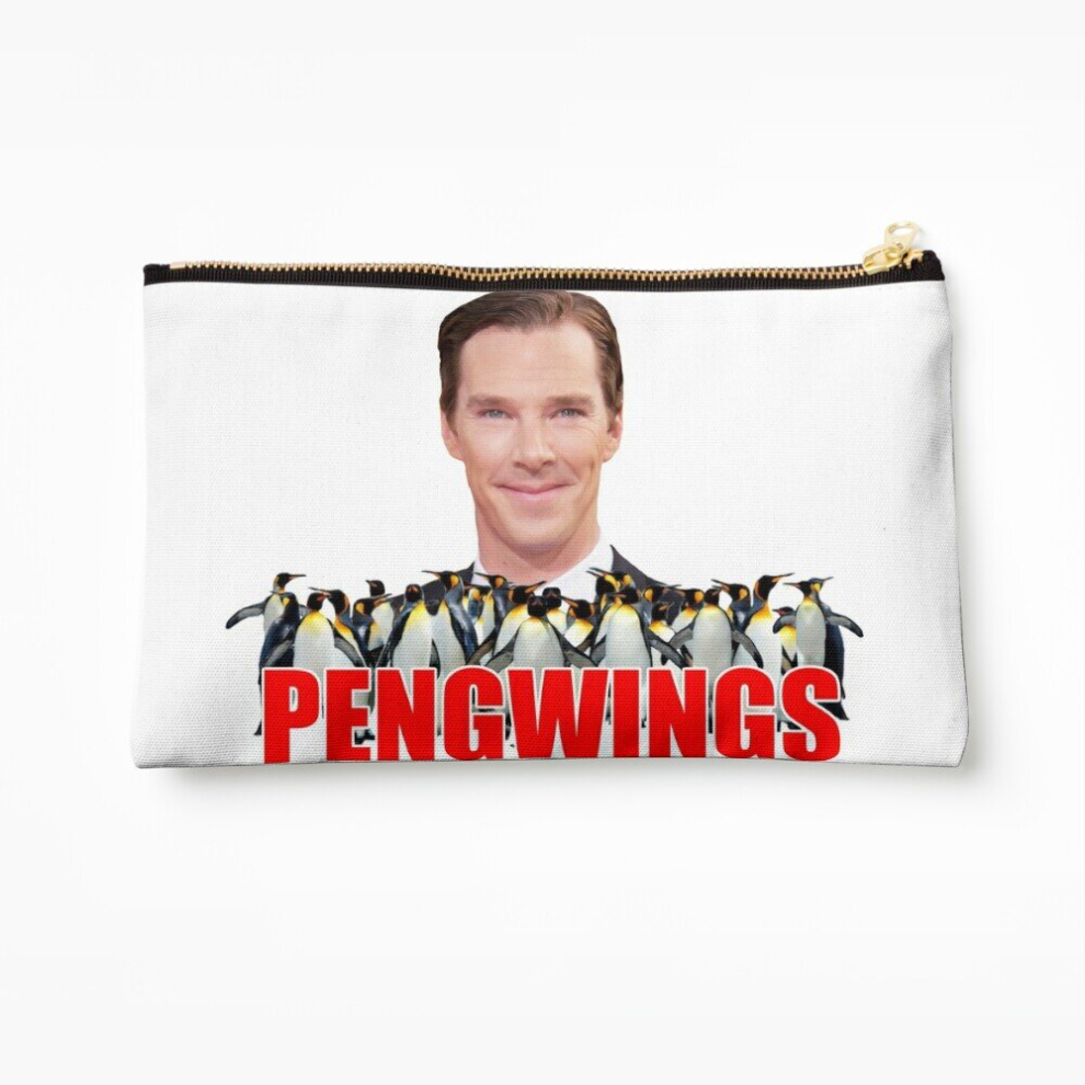Whibos Makeup Bag Pengwing Benedict Cumberbatch Penguins Cosmetic Organizer Tyvek Paper Bags Zipper Pouch
