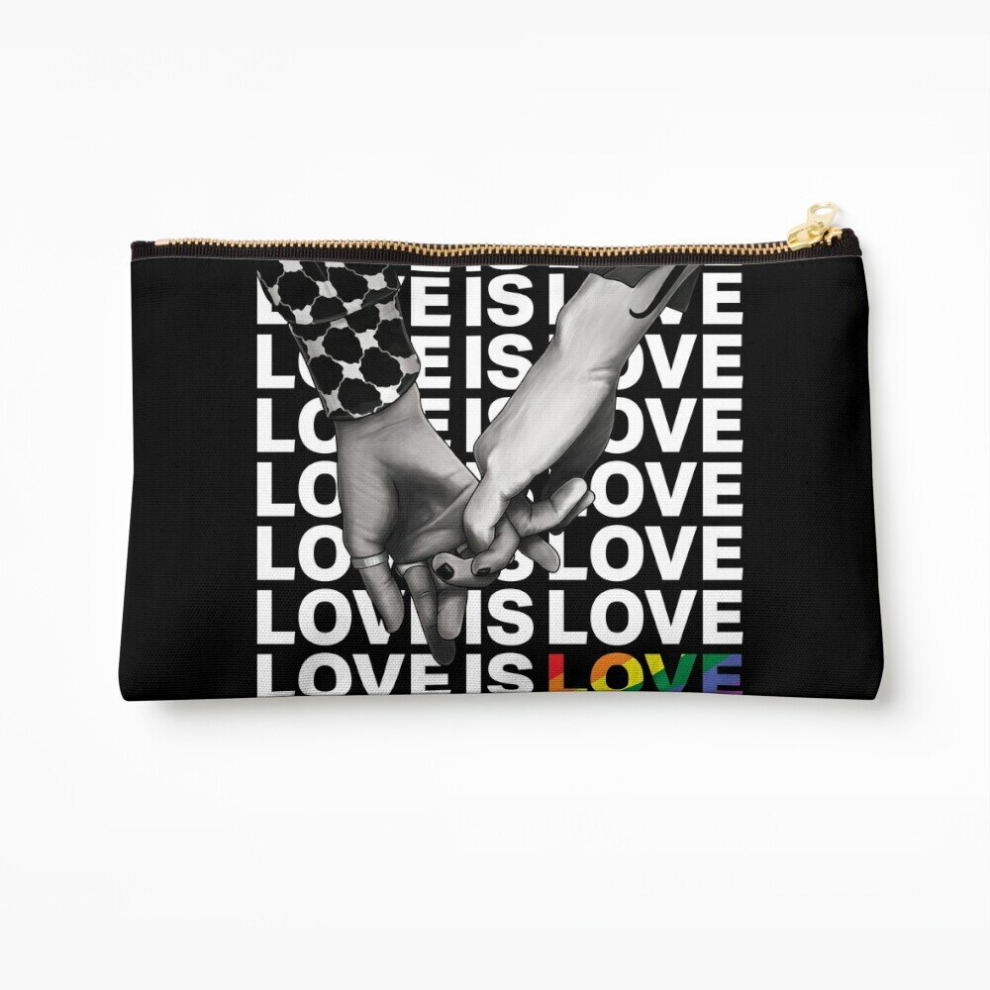 Whibos Makeup Bag Love Is Love Cosmetic Organizer Tyvek Paper Bags Zipper Pouch