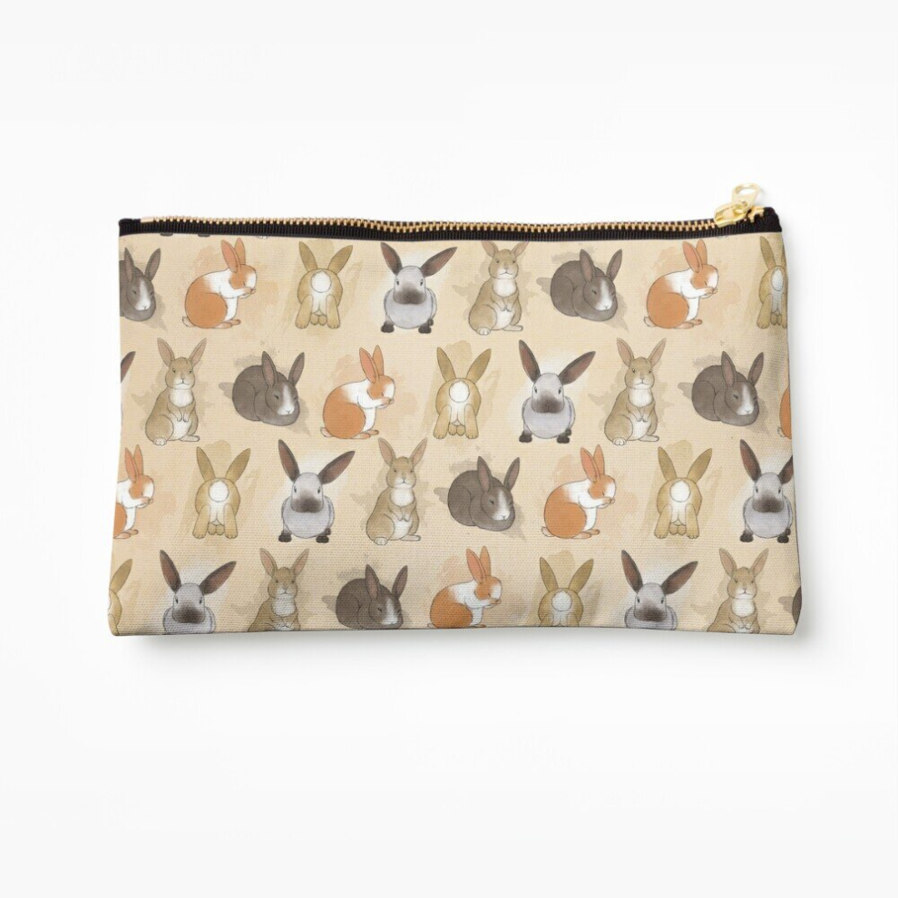 Whibos Makeup Bag Bunnies Cosmetic Organizer Tyvek Paper Bags Zipper Pouch