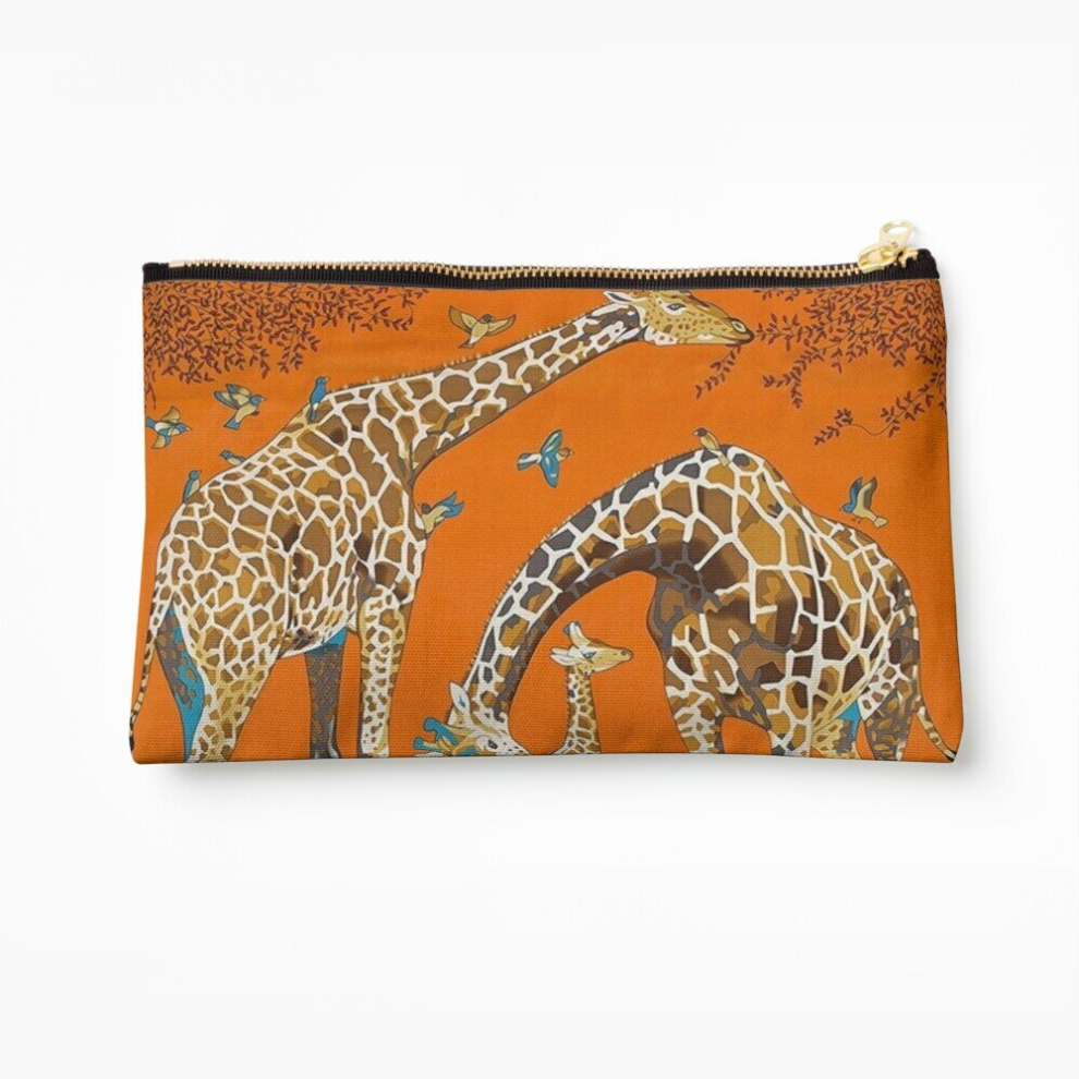 Whibos Makeup Bag Les Girafes-Giraffe Safari Animal Zoo Print Cosmetic Organizer Tyvek Paper Bags Zipper Pouch