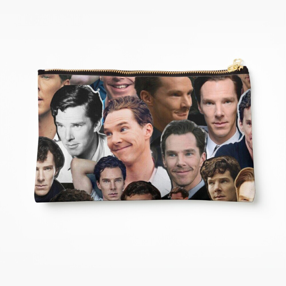 Whibos Makeup Bag Benedict Cumberbatch Collage Cosmetic Organizer Tyvek Paper Bags Zipper Pouch