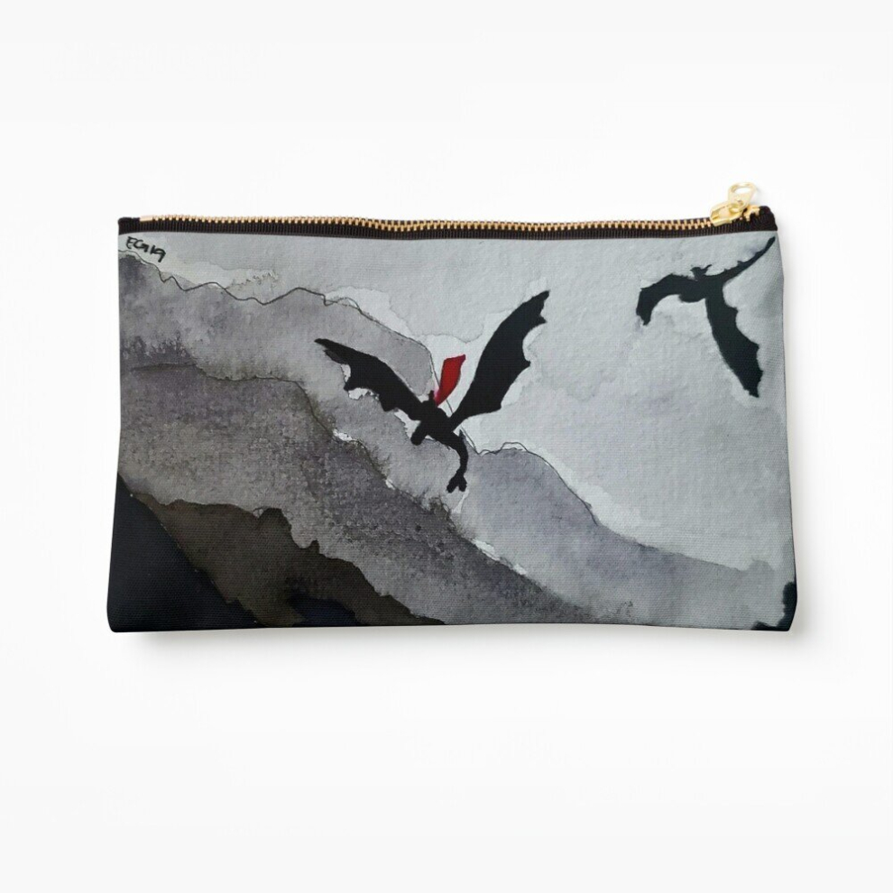Whibos Makeup Bag Dragon Cosmetic Organizer Tyvek Paper Bags Zipper Pouch