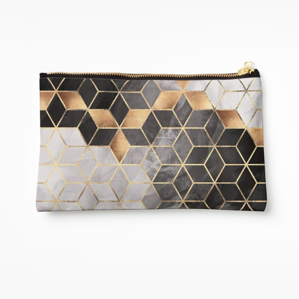 Whibos Makeup Bag Smoky Cubes Cosmetic Organizer Tyvek Paper Bags Zipper Pouch