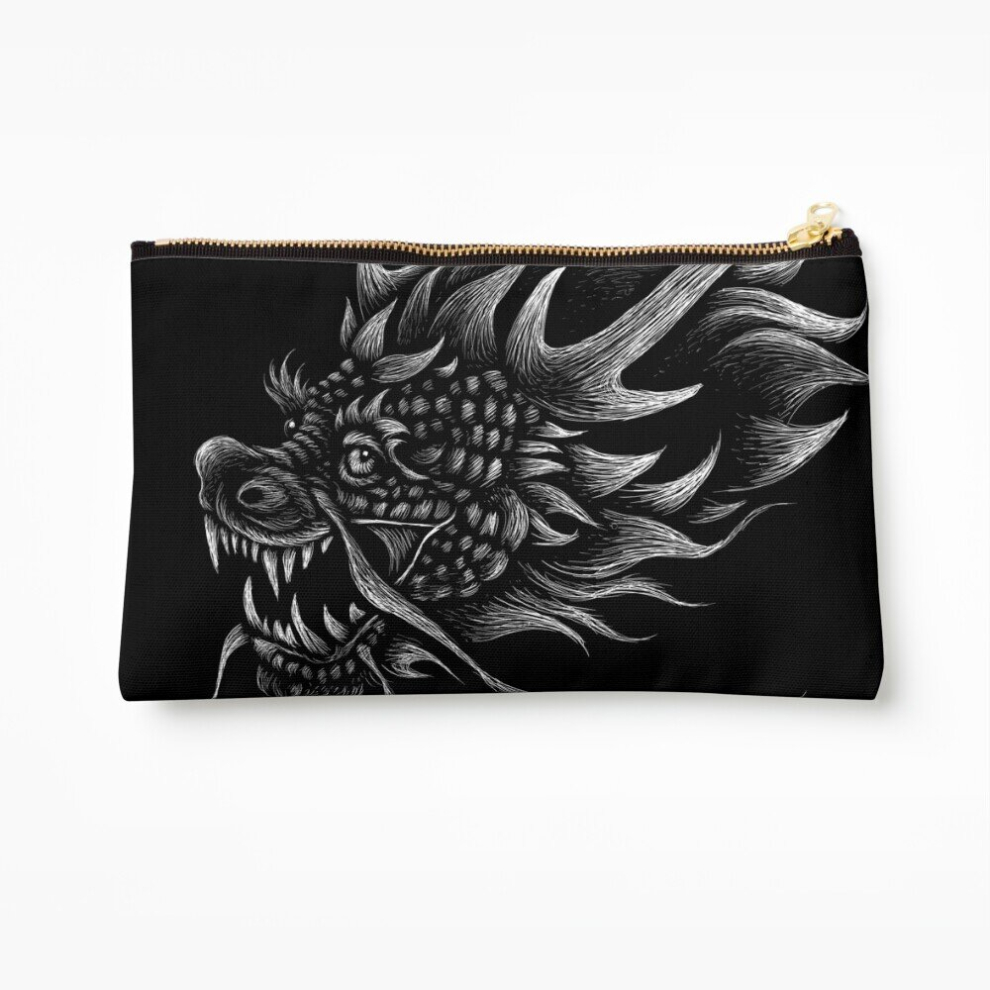 Whibos Dark Makeup Bag Dragon In The Cosmetic Organizer Tyvek Paper Bags Zipper Pouch