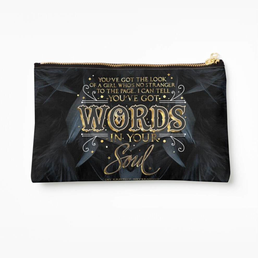Whibos Makeup Bag Words In Your Soul Cosmetic Organizer Tyvek Paper Bags Zipper Pouch