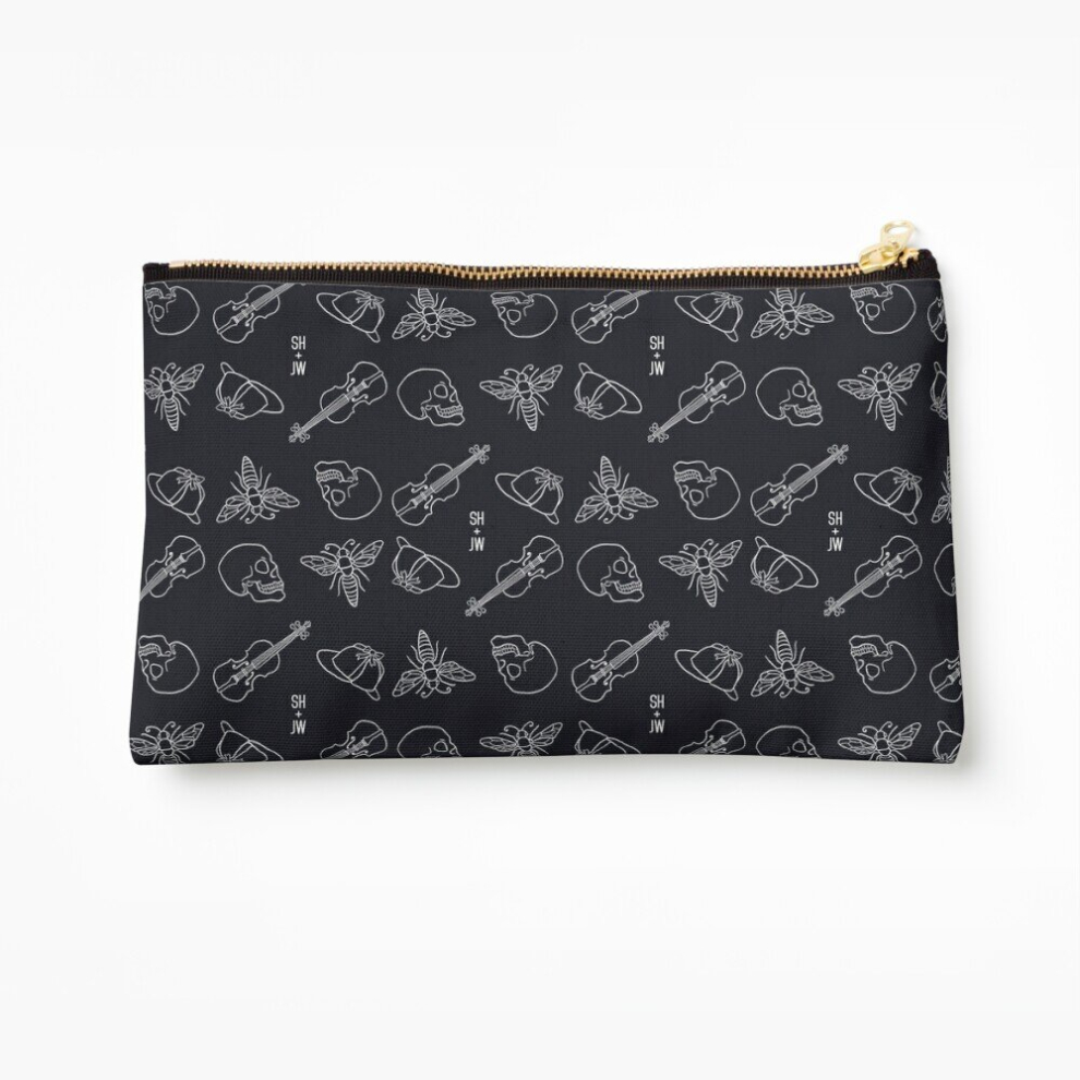 Whibos Makeup Bag Sherlock Pattern Cosmetic Organizer Tyvek Paper Bags Zipper Pouch