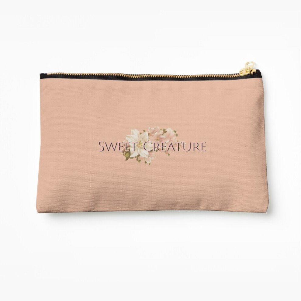 Whibos Makeup Bag Sweet Creature Flower Artwork Cosmetic Organizer Tyvek Paper Bags Zipper Pouch