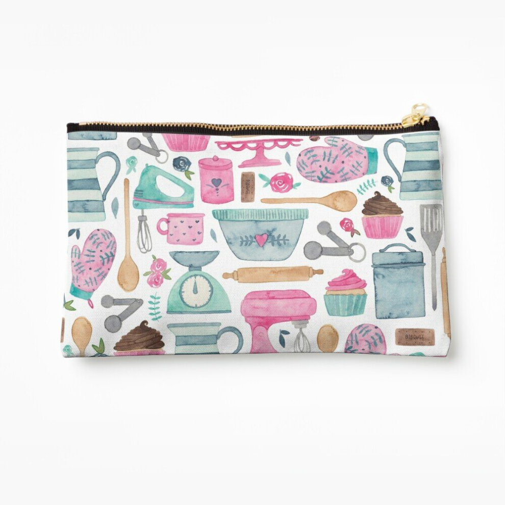 Whibos Makeup Bag Vintage Baking Pattern Cosmetic Organizer Tyvek Paper Bags Zipper Pouch
