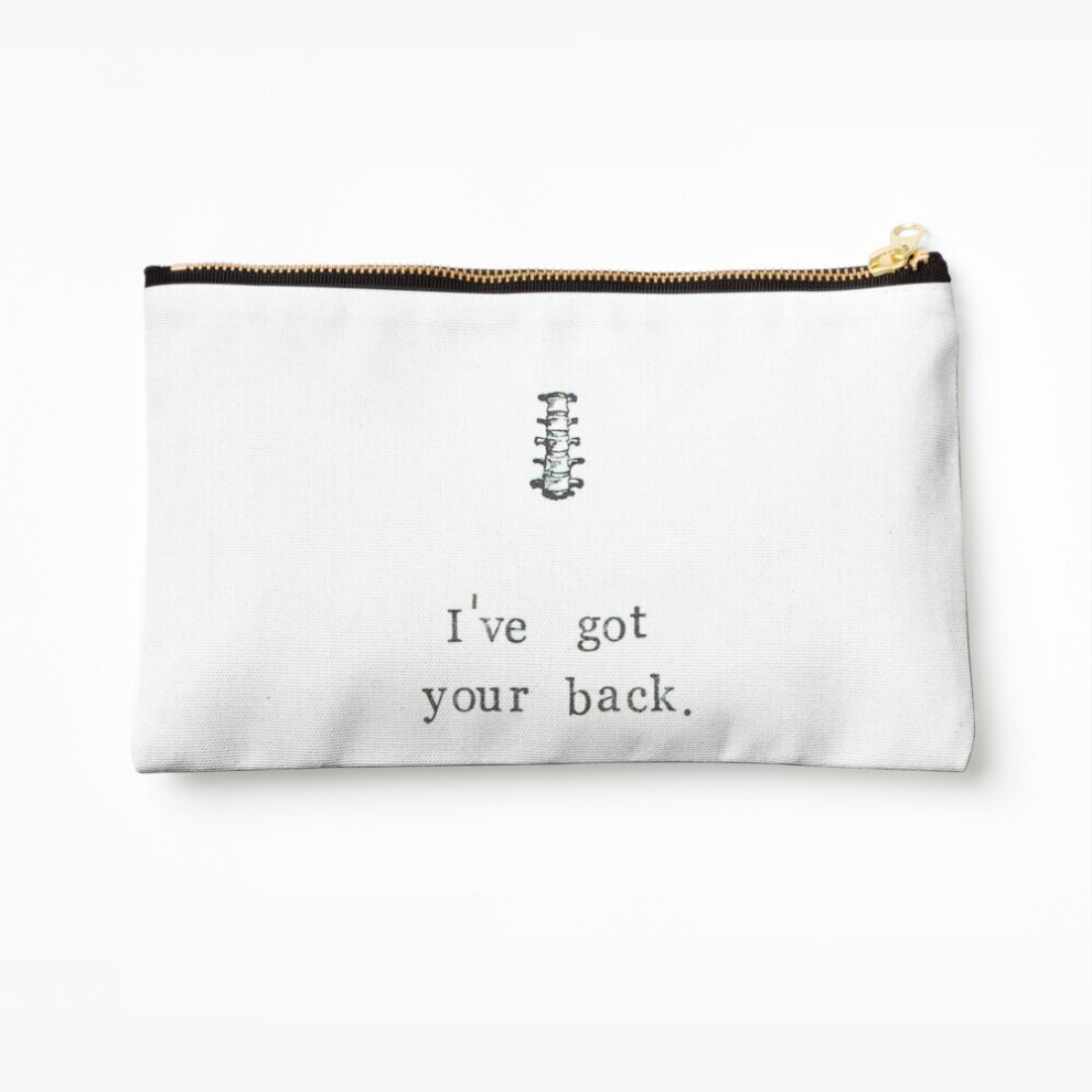 Whibos Makeup Bag I've Got Your Back Cosmetic Organizer Tyvek Paper Bags Zipper Pouch