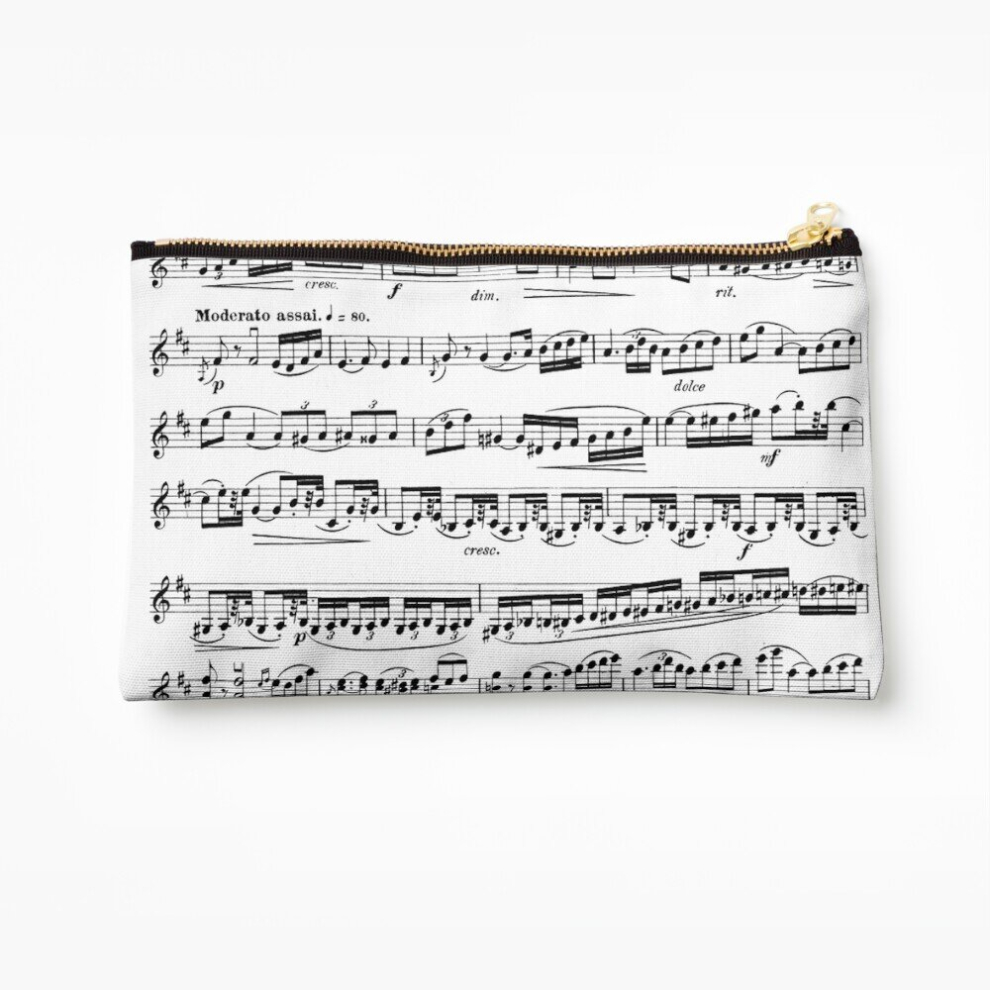 Whibos Makeup Bag Tchaikovsky Violin Concerto Cosmetic Organizer Tyvek Paper Bags Zipper Pouch