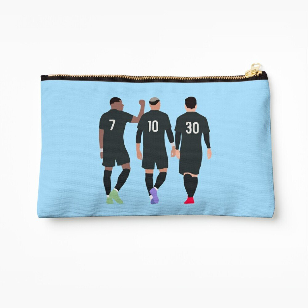 Whibos Makeup Bag Messi Neymar France Football Players Trio Mmn Cosmetic Organizer Tyvek Paper Bags Zipper Pouch
