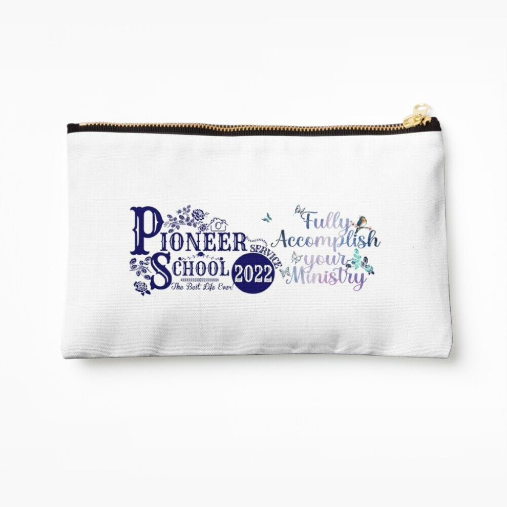 Whibos Makeup Bag Pioneer School 2022 Fully Accomplish Your Ministry- Best Life Ever! Cosmetic Organizer Tyvek Paper Bags Zipper Pouch