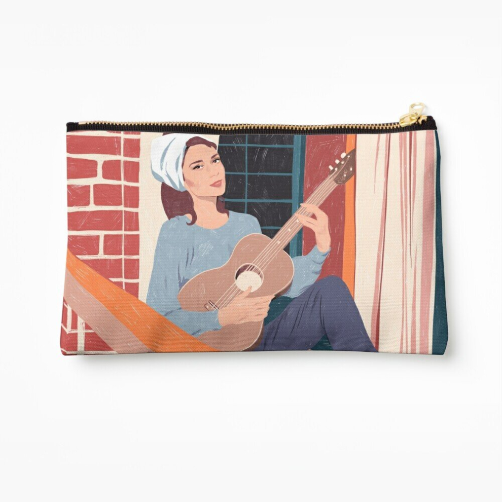 Whibos Makeup Bag Moon River - The Balcony Song From Breakfast At Tiffany's Cosmetic Organizer Tyvek Paper Bags Zipper Pouch