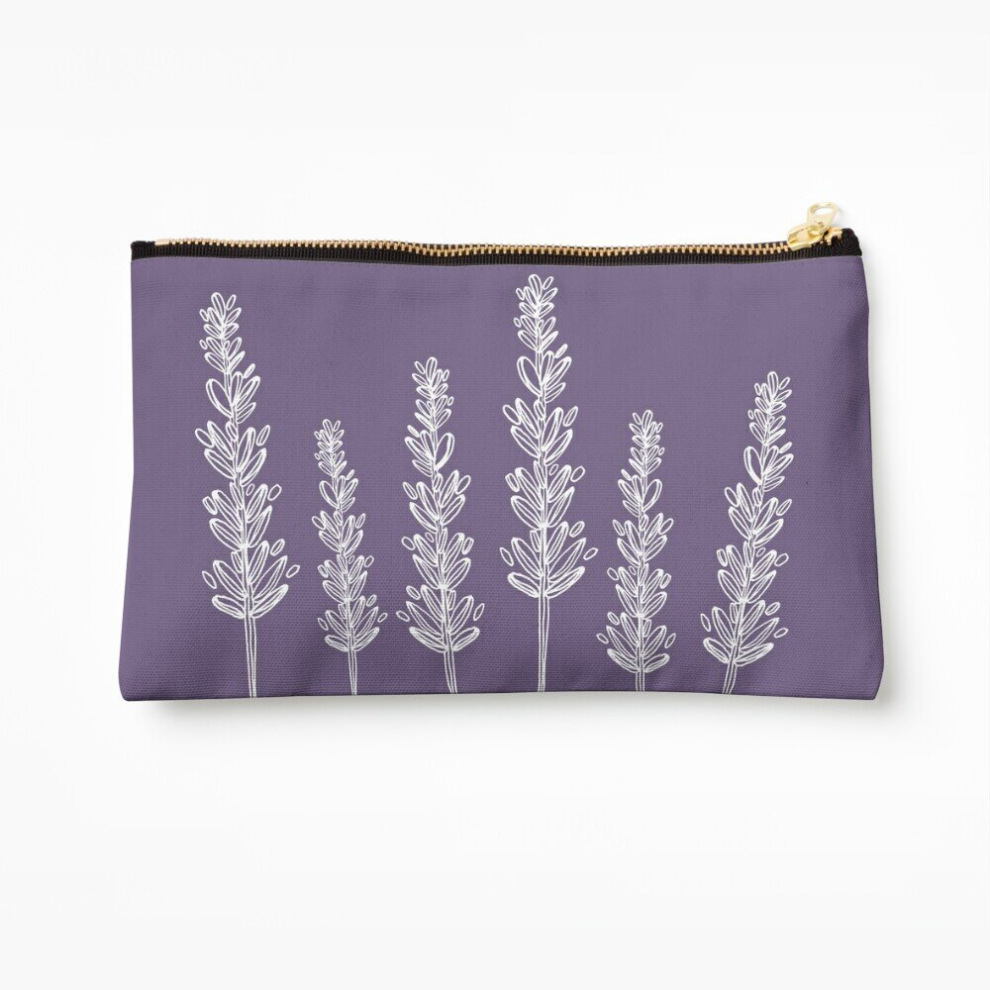 Whibos Lavender Makeup Bag Cosmetic Organizer Tyvek Paper Bags Zipper Pouch