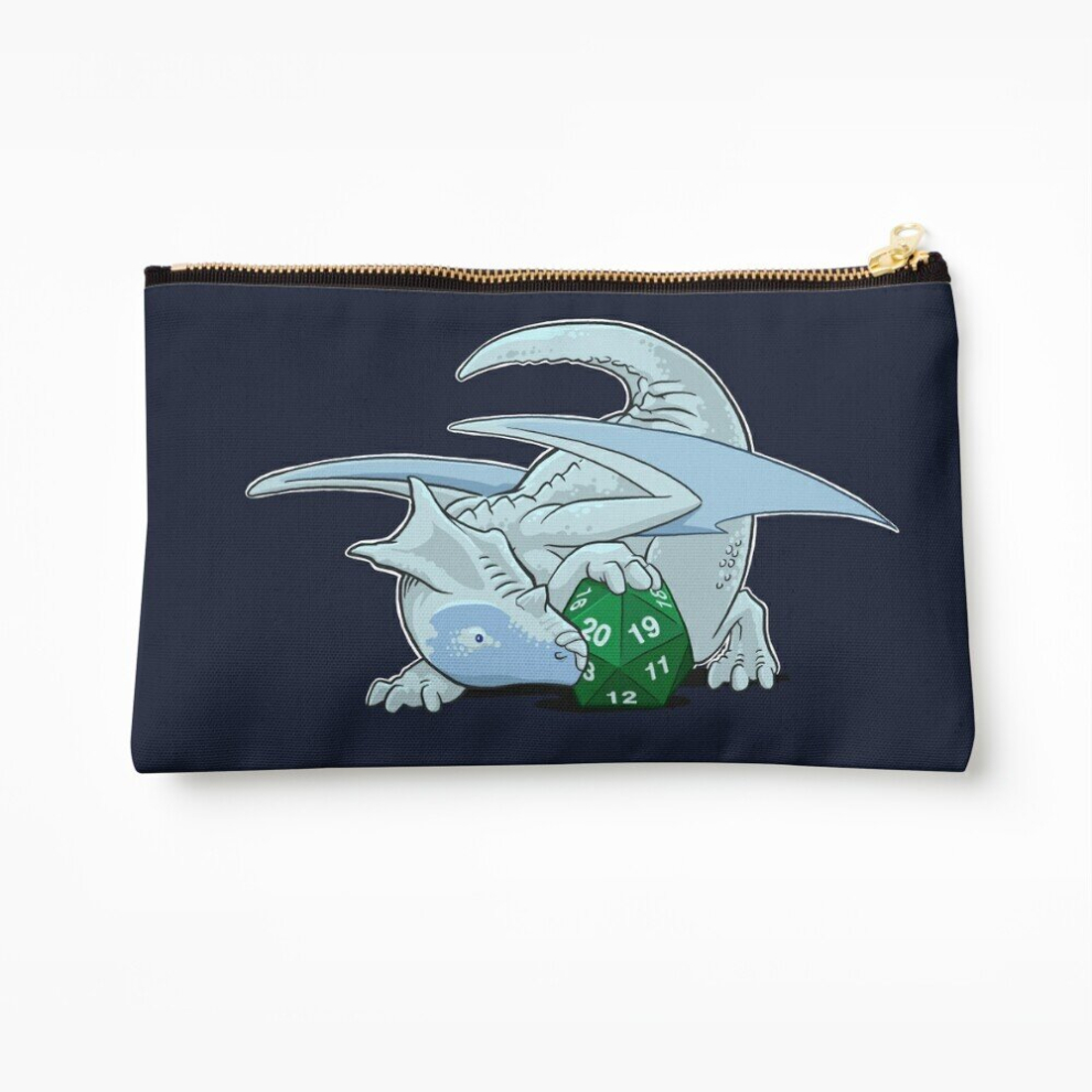 Whibos White Makeup Bag D20 Dragon Cosmetic Organizer Tyvek Paper Bags Zipper Pouch