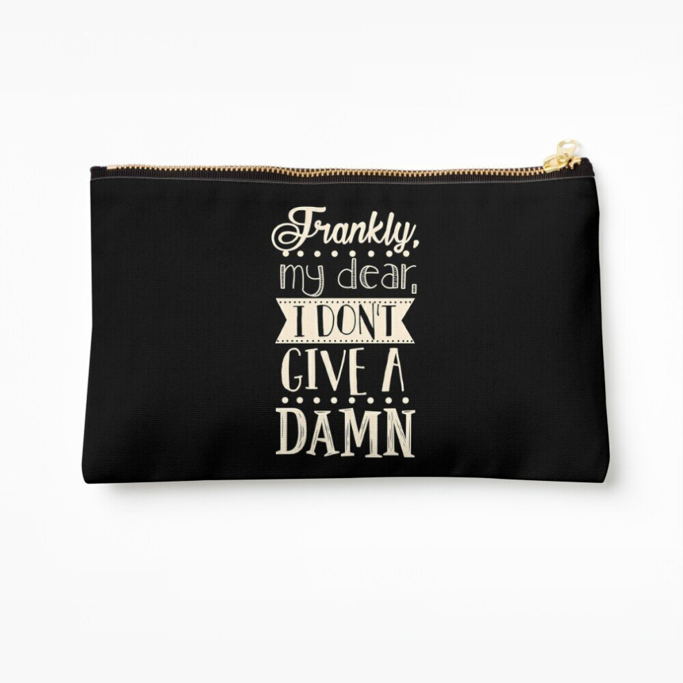Whibos Makeup Bag Frankly, My Dear, I Don't Give A Damn Cosmetic Organizer Tyvek Paper Bags Zipper Pouch