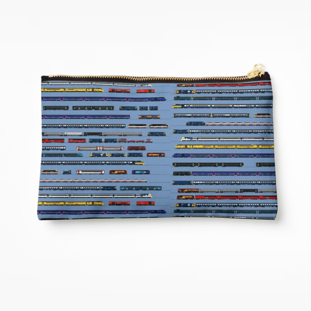 Whibos Makeup Bag British Trains Cosmetic Organizer Tyvek Paper Bags Zipper Pouch