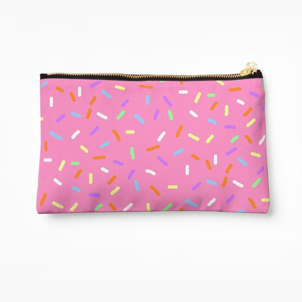 Whibos Makeup Bag Strawberry Sprinkles Cosmetic Organizer Tyvek Paper Bags Zipper Pouch