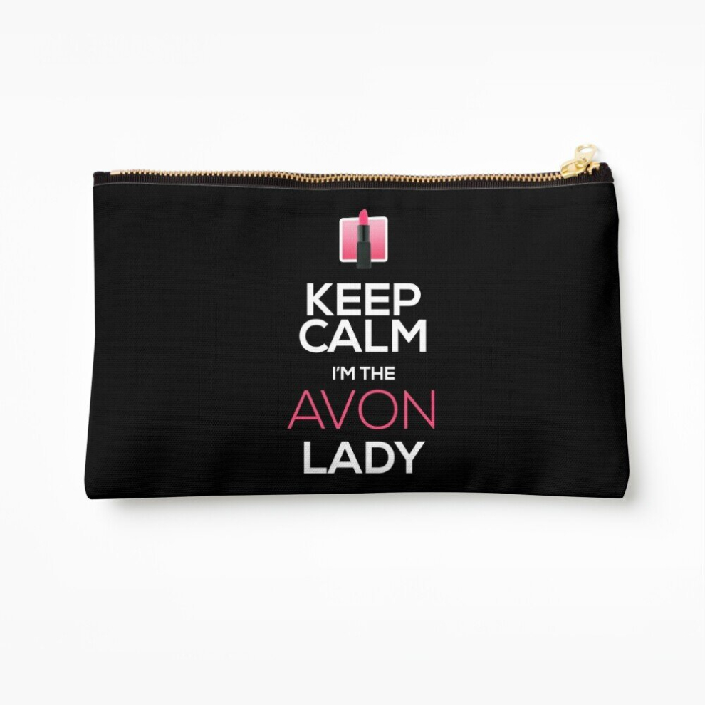 Whibos Makeup Bag Keep Calm, I'm The Avon Lady! Cosmetic Organizer Tyvek Paper Bags Zipper Pouch