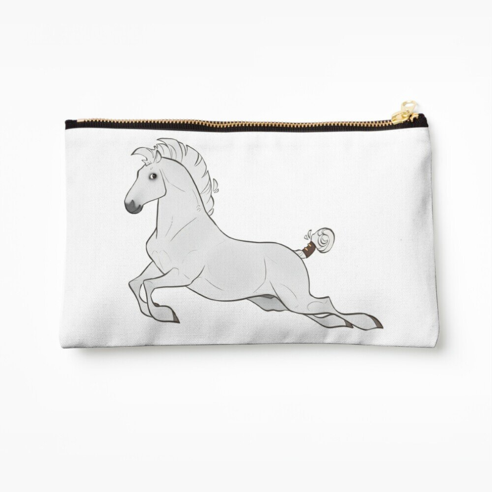 Whibos Makeup Bag Lipizzaner Horse Cosmetic Organizer Tyvek Paper Bags Zipper Pouch