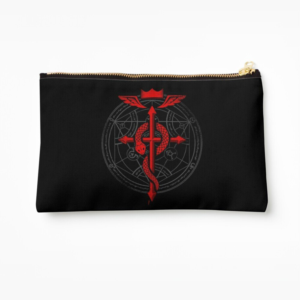 Whibos Makeup Bag Fullmetal Alchemist Flamel Cosmetic Organizer Tyvek Paper Bags Zipper Pouch