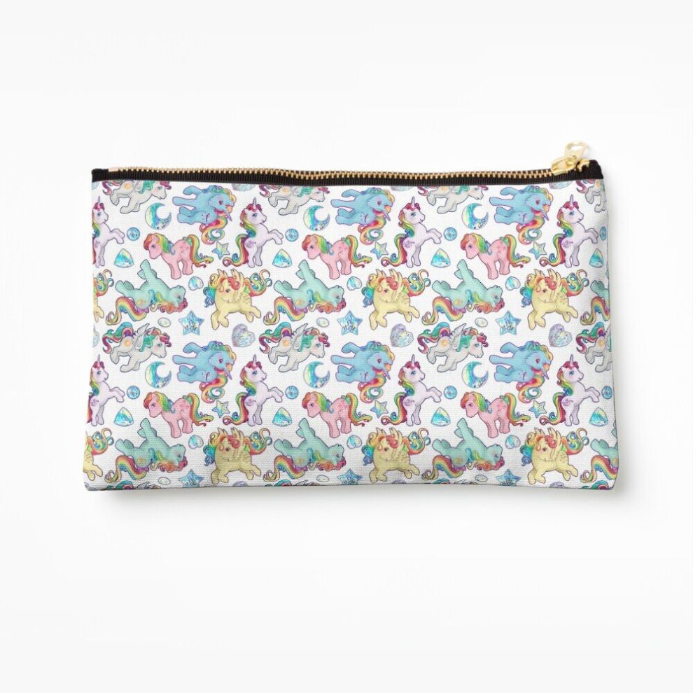 Whibos Makeup Bag Rainbow Ponys G1 Cosmetic Organizer Tyvek Paper Bags Zipper Pouch