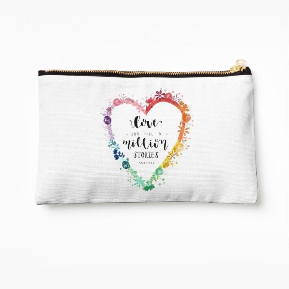 Whibos Makeup Bag Falsettos Musical Quote Wreath Cosmetic Organizer Tyvek Paper Bags Zipper Pouch