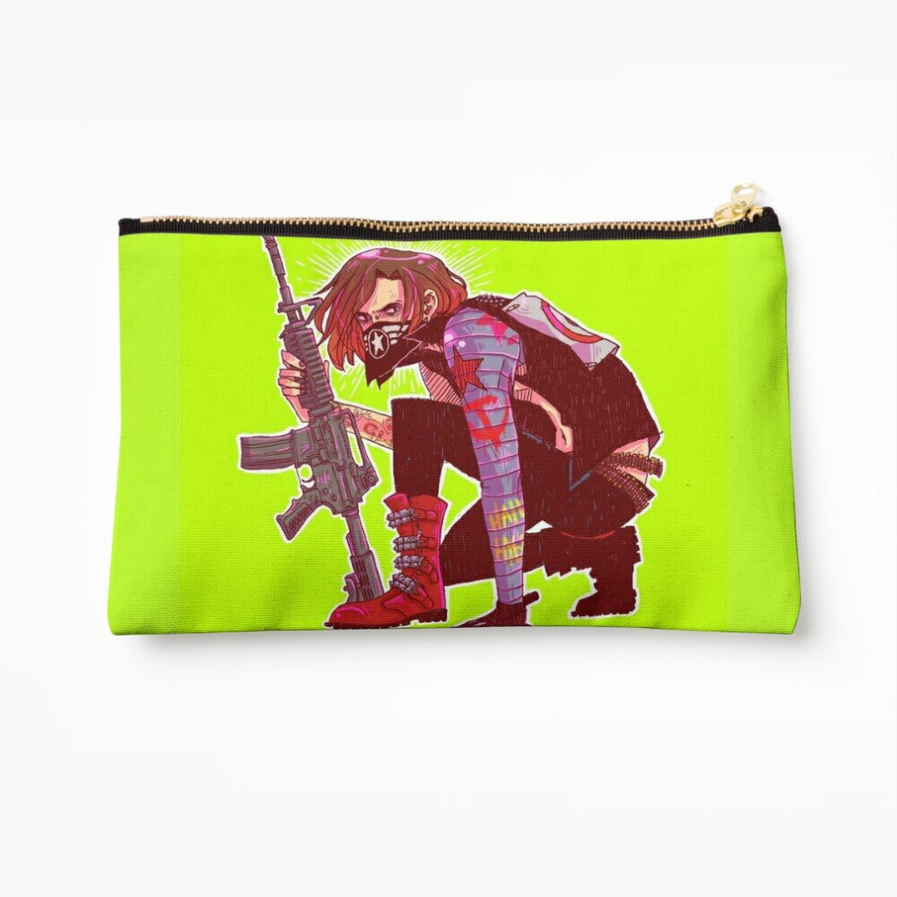 Whibos Makeup Bag Punk!Winter Soldier Cosmetic Organizer Tyvek Paper Bags Zipper Pouch
