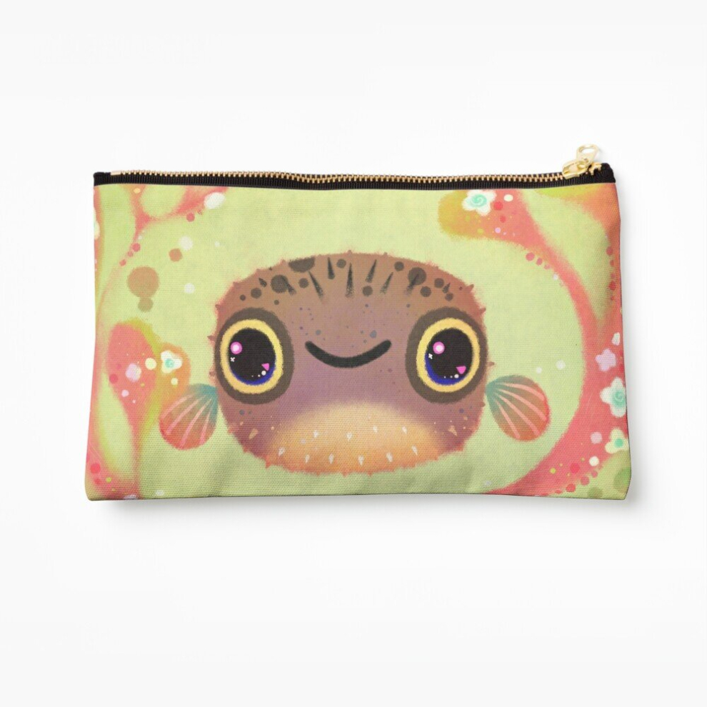 Whibos Makeup Bag Smiling Puffer Cosmetic Organizer Tyvek Paper Bags Zipper Pouch