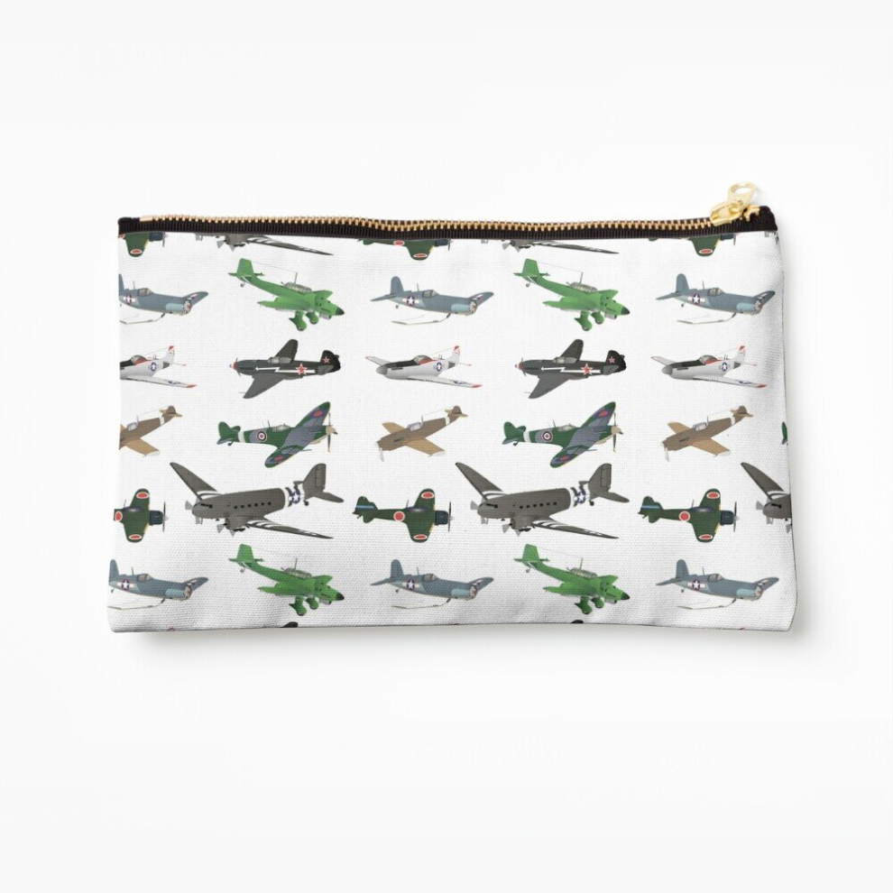 Whibos Makeup Bag Multiple Ww2 Airplanes Cosmetic Organizer Tyvek Paper Bags Zipper Pouch