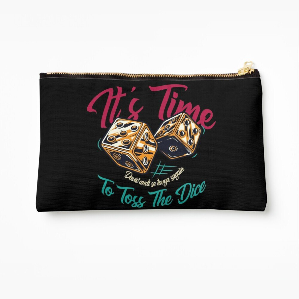 Whibos Makeup Bag It's Time To Toss The Dice Cosmetic Organizer Tyvek Paper Bags Zipper Pouch
