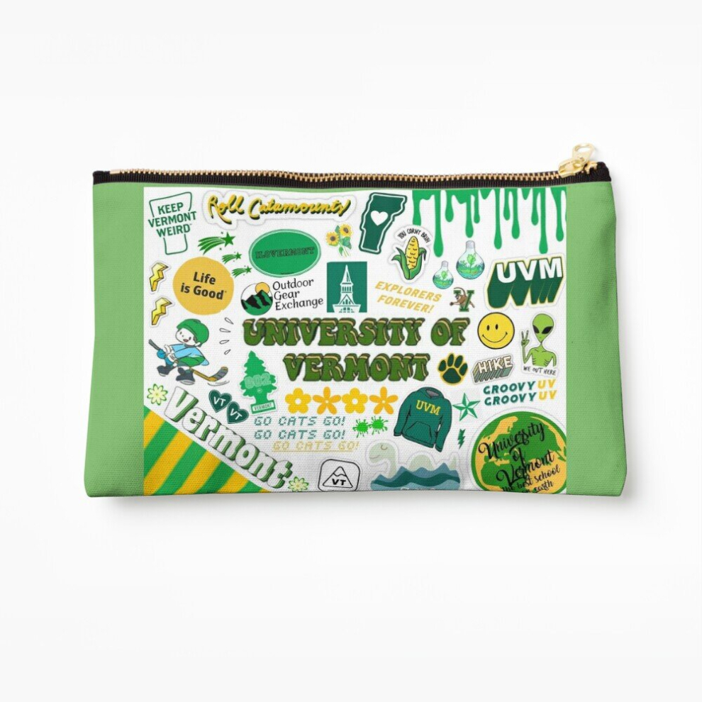Whibos Makeup Bag Uvm Collage Cosmetic Organizer Tyvek Paper Bags Zipper Pouch