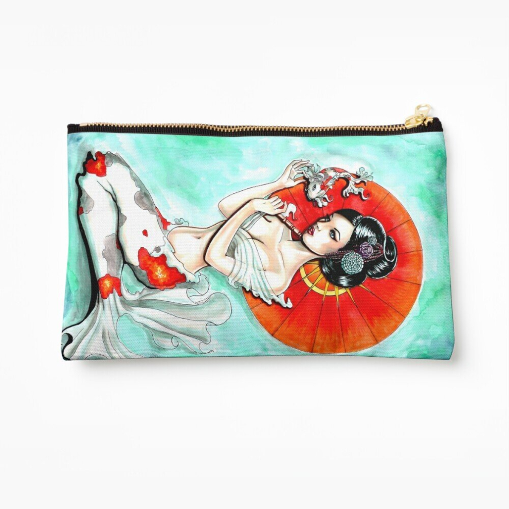Whibos Makeup Bag Koi Cosmetic Organizer Tyvek Paper Bags Zipper Pouch