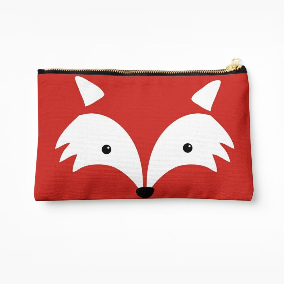 Whibos Makeup Bag Minimal Fox Face T Shirt Cosmetic Organizer Tyvek Paper Bags Zipper Pouch