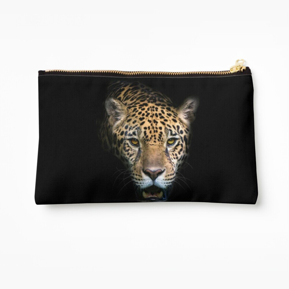Whibos Black Makeup Bag Jaguar Cosmetic Organizer Tyvek Paper Bags Zipper Pouch