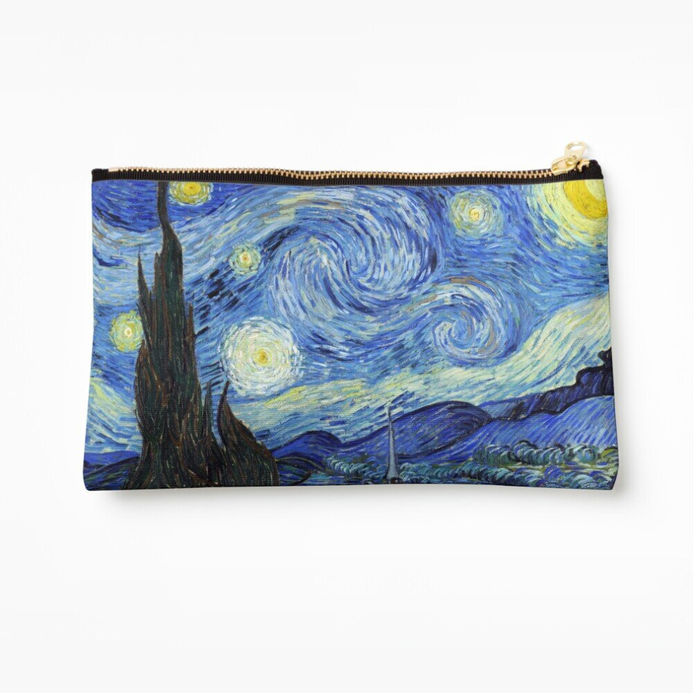 Whibos Makeup Bag Vincent Van Gogh - Starry Night Cosmetic Organizer Tyvek Paper Bags Zipper Pouch