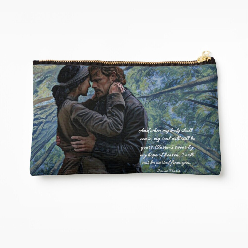 Whibos Makeup Bag Jamie And Claire Fraser/Outlander Quote Cosmetic Organizer Tyvek Paper Bags Zipper Pouch