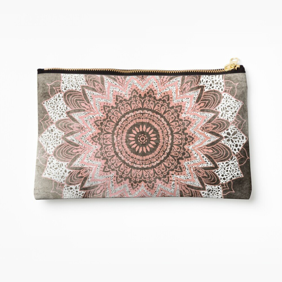 Whibos Coral Makeup Bag Bohochic Mandala In Cosmetic Organizer Tyvek Paper Bags Zipper Pouch