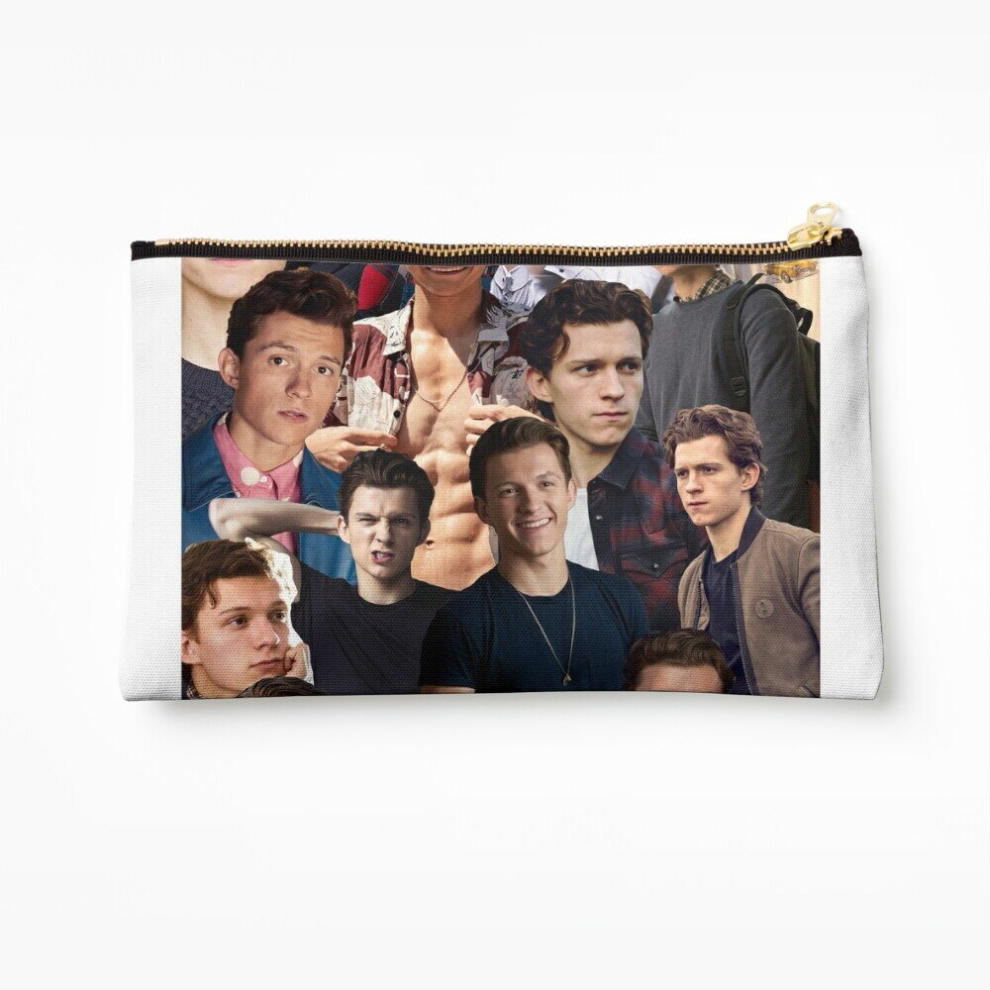 Whibos Makeup Bag Tom Holland Collage Cosmetic Organizer Tyvek Paper Bags Zipper Pouch