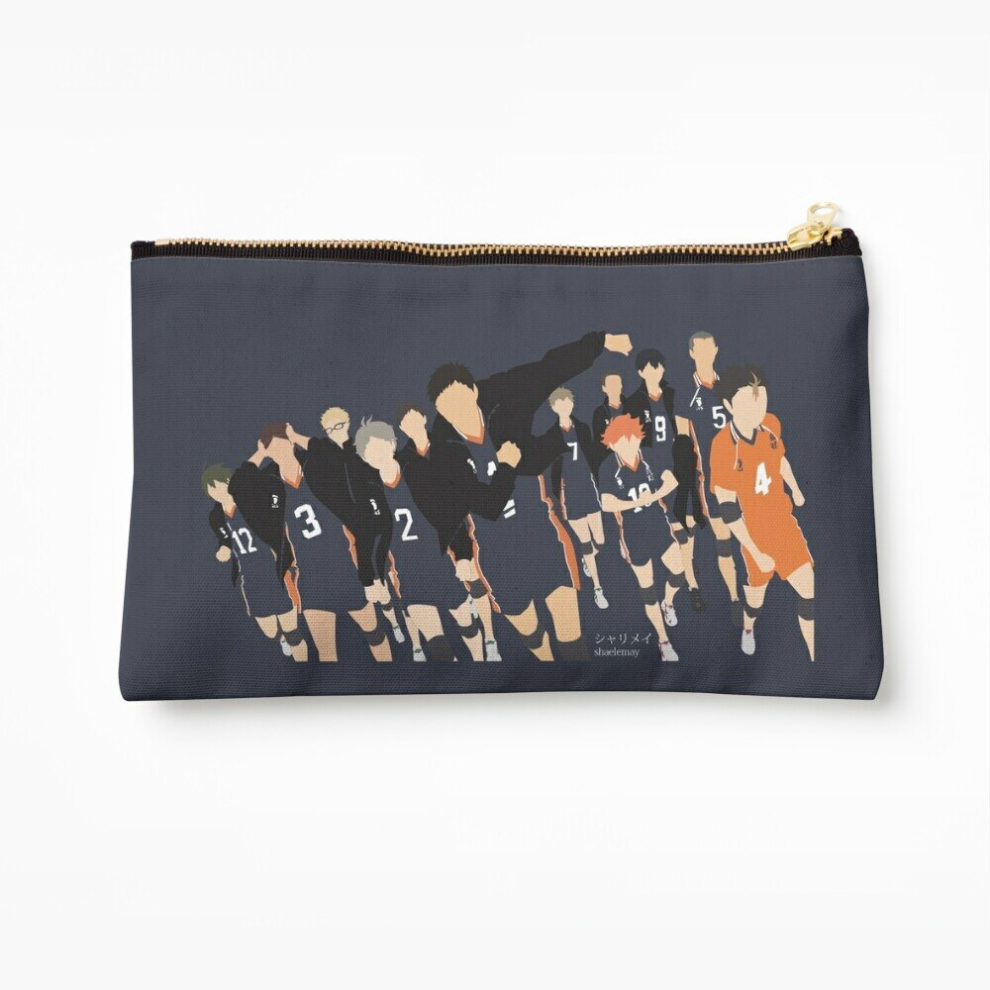 Whibos Makeup Bag Karasuno Team Minimalist Cosmetic Organizer Tyvek Paper Bags Zipper Pouch