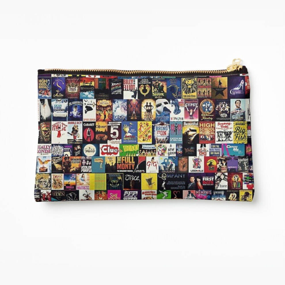 Whibos Makeup Bag Musicals Broadway West End Cosmetic Organizer Tyvek Paper Bags Zipper Pouch