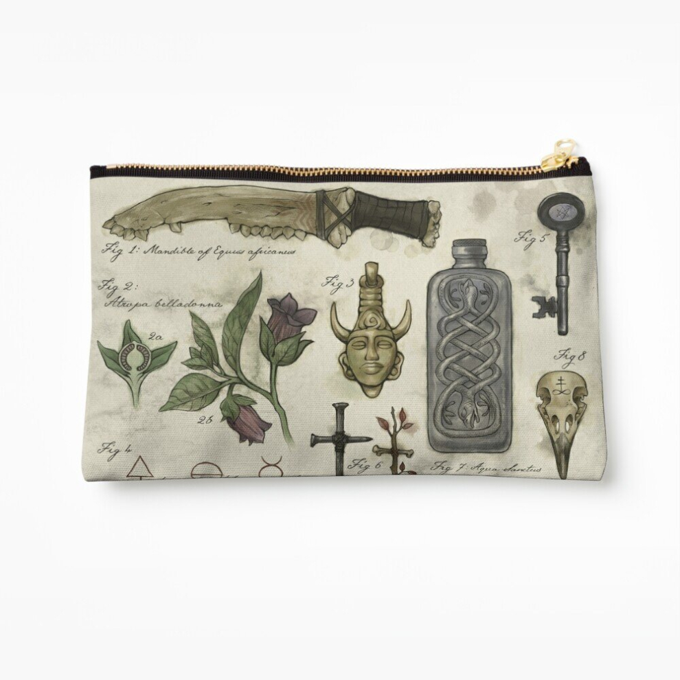 Whibos Makeup Bag (Super)Natural History - Hunter's Artefacts Cosmetic Organizer Tyvek Paper Bags Zipper Pouch