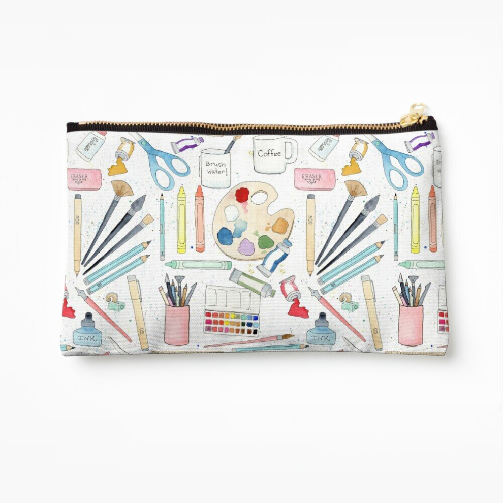 Whibos Makeup Bag Artist Tools Of The Trade Cosmetic Organizer Tyvek Paper Bags Zipper Pouch