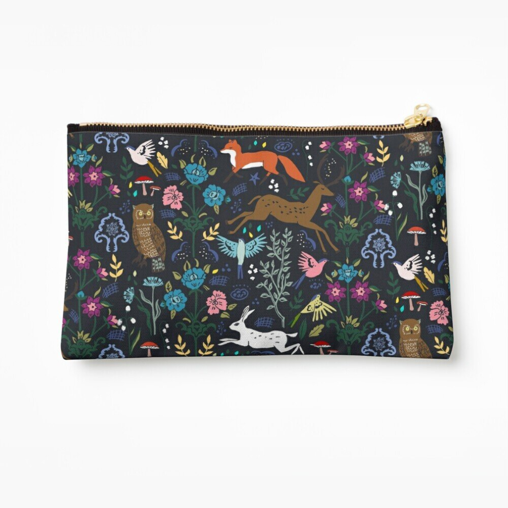 Whibos Makeup Bag Mystic Forest Cosmetic Organizer Tyvek Paper Bags Zipper Pouch