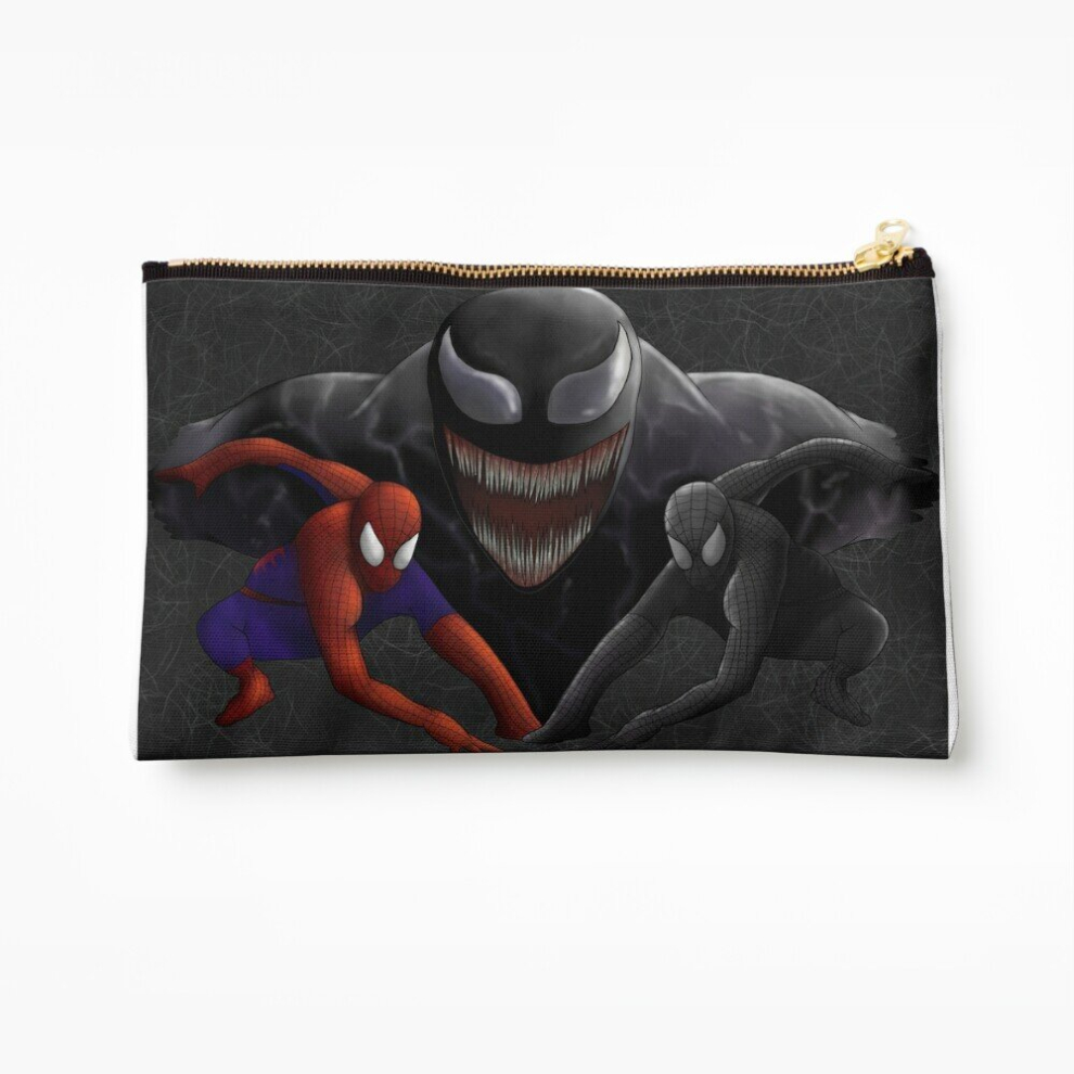 Whibos Makeup Bag Spider-Man Venom Cosmetic Organizer Tyvek Paper Bags Zipper Pouch