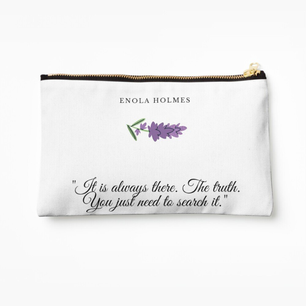 Whibos Makeup Bag Enola Holmes Movie Quotes Cosmetic Organizer Tyvek Paper Bags Zipper Pouch
