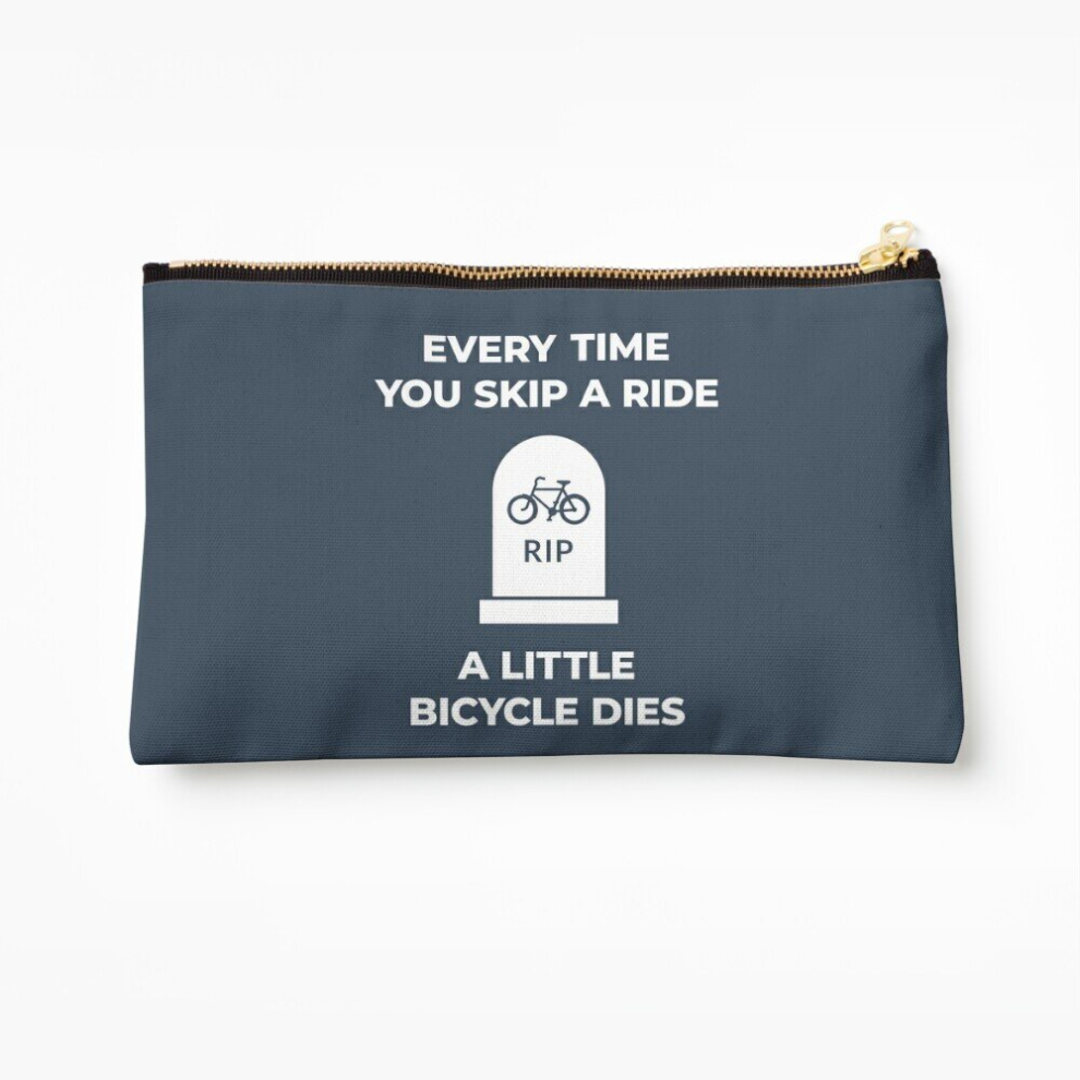 Whibos Makeup Bag Bicycle Dies - Funny Cycling Shirts And Gifts Cosmetic Organizer Tyvek Paper Bags Zipper Pouch