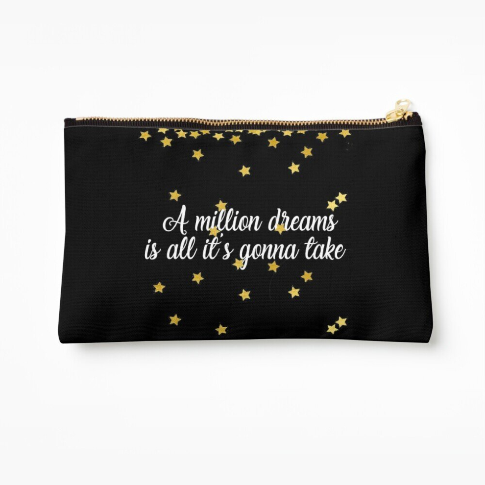 Whibos Makeup Bag A Million Dream Is All Its Gonna Take Cosmetic Organizer Tyvek Paper Bags Zipper Pouch